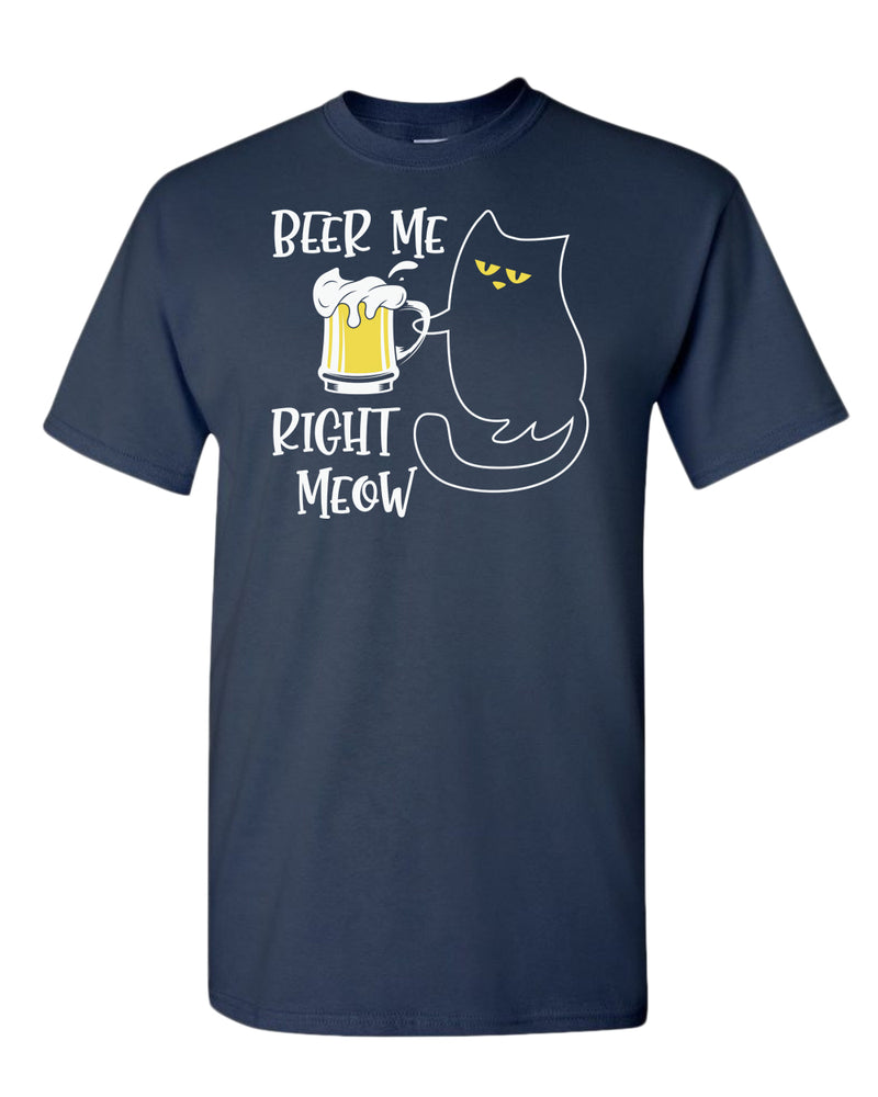 Beer me right meow t-shirt, beer lover t-shirt, cat lover tees - Fivestartees