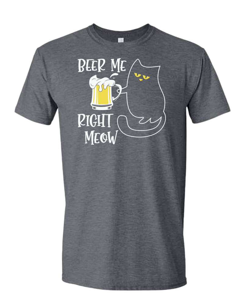 Beer me right meow t-shirt, beer lover t-shirt, cat lover tees - Fivestartees