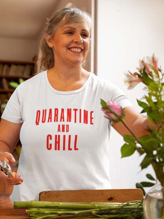 Quarantine And Chill T-Shirt funny meme t-shirt quarantine meme tees - Fivestartees