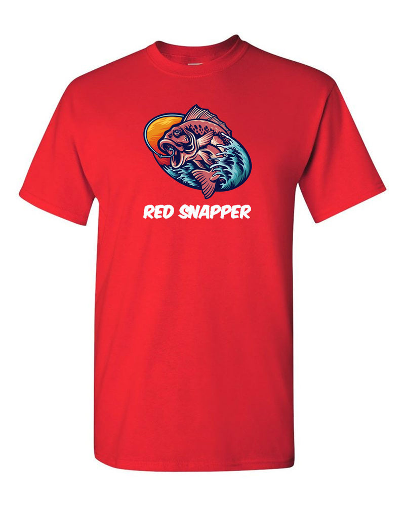Red Snapper Fish T-Shirt, Fishing T-Shirt, XL / Red