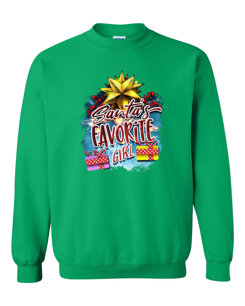 Santa favorite Girl sweatshirt, matching Christmas sweatshirt - Fivestartees