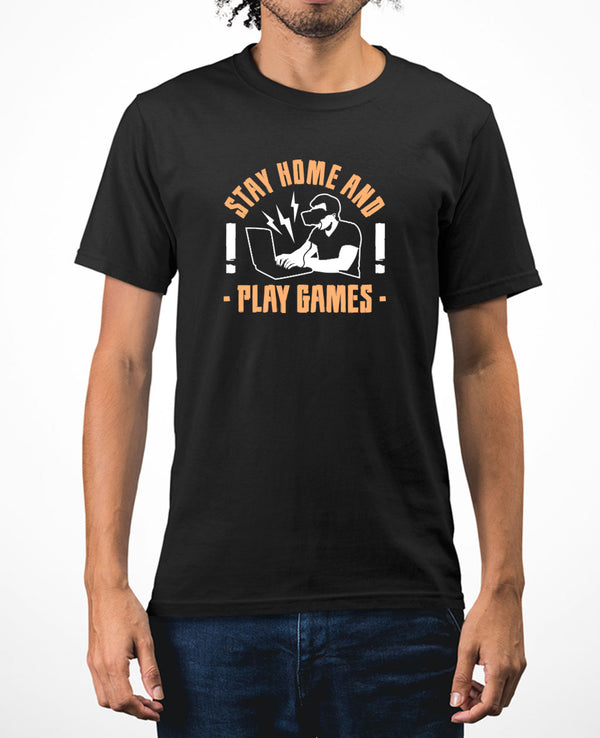 Stay home and play game t-shirt funny geek t-shirt - Fivestartees