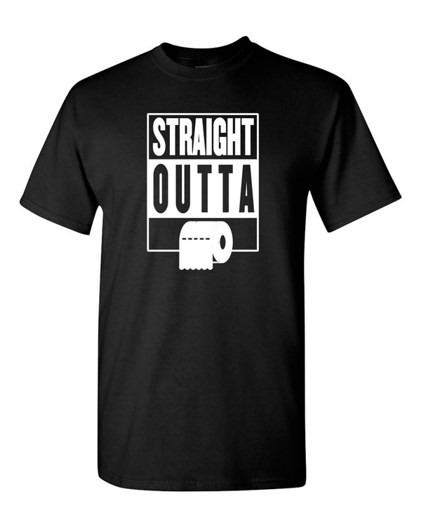 Straight Outta Toilet Paper T-shirt Funny T-shirt Toilet Paper meme Tees - Fivestartees