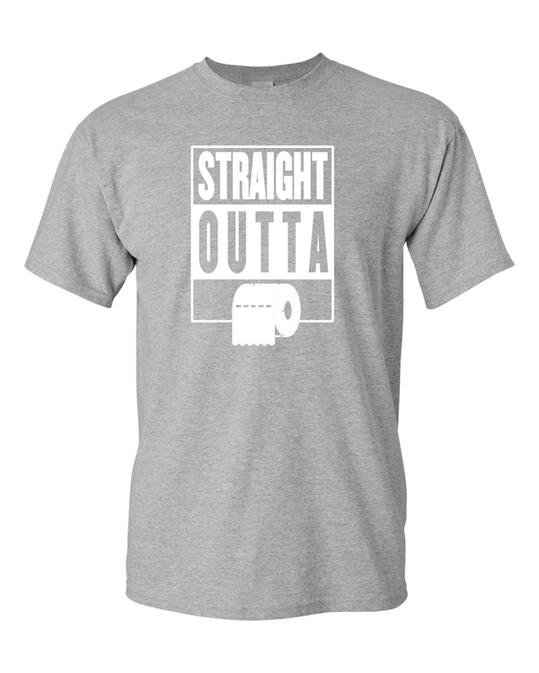 Straight Outta Toilet Paper T-shirt Funny T-shirt Toilet Paper meme Tees - Fivestartees
