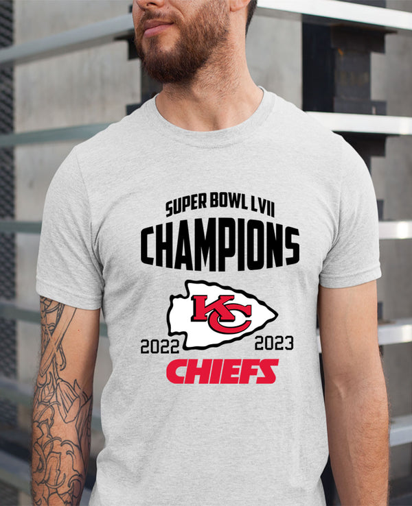 Kansas City CHIEFS T- Shirt NFL  Football Super Bowl LVII Champions Small-3X - Fivestartees