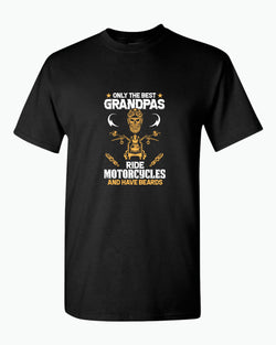 Only the best grandpas ride motorcycles and have beards t-shirt - Fivestartees