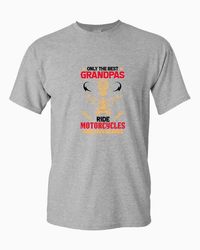 Only the best grandpas ride motorcycles and have beards t-shirt - Fivestartees
