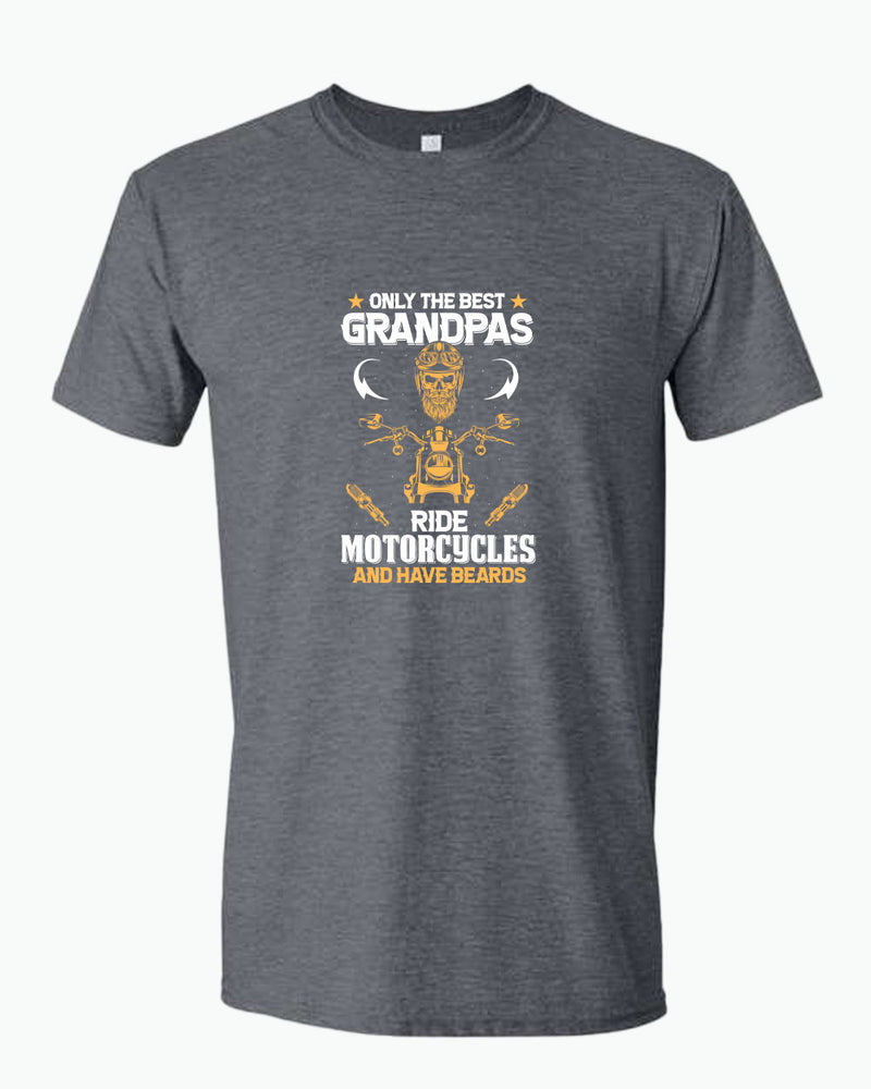 Only the best grandpas ride motorcycles and have beards t-shirt - Fivestartees