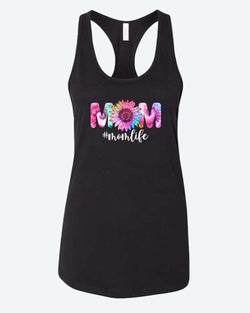 Mom Life flowery design tank top - Fivestartees