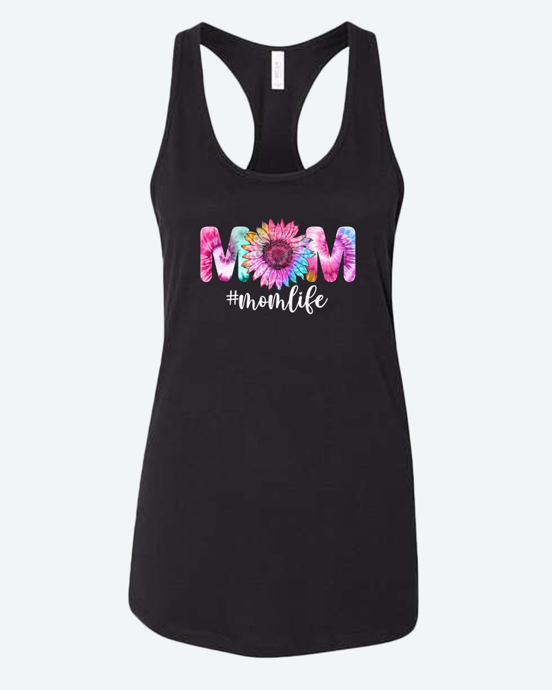 Mom Life flowery design tank top - Fivestartees