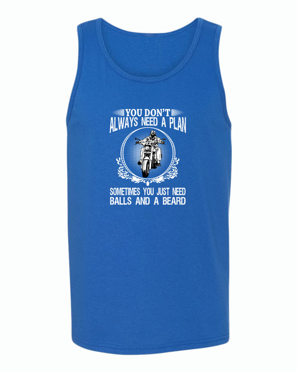 You don't always need a plan, motorcycle tank tops - Fivestartees