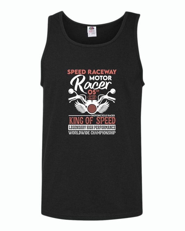 Speed raceway motor racer motorcycle tank top - Fivestartees