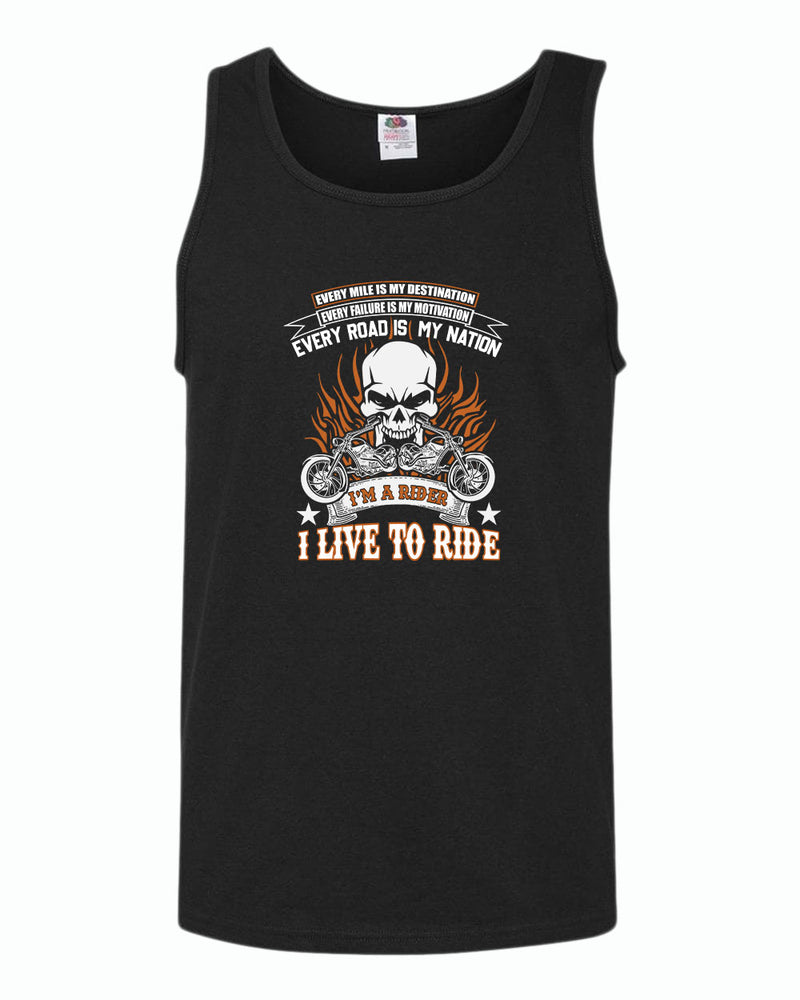 I live to ride, i'm a rider motorcycle tank top - Fivestartees