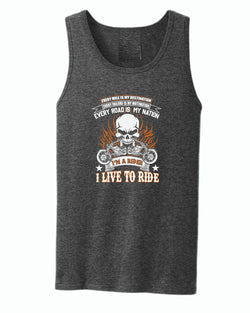 I live to ride, i'm a rider motorcycle tank top - Fivestartees