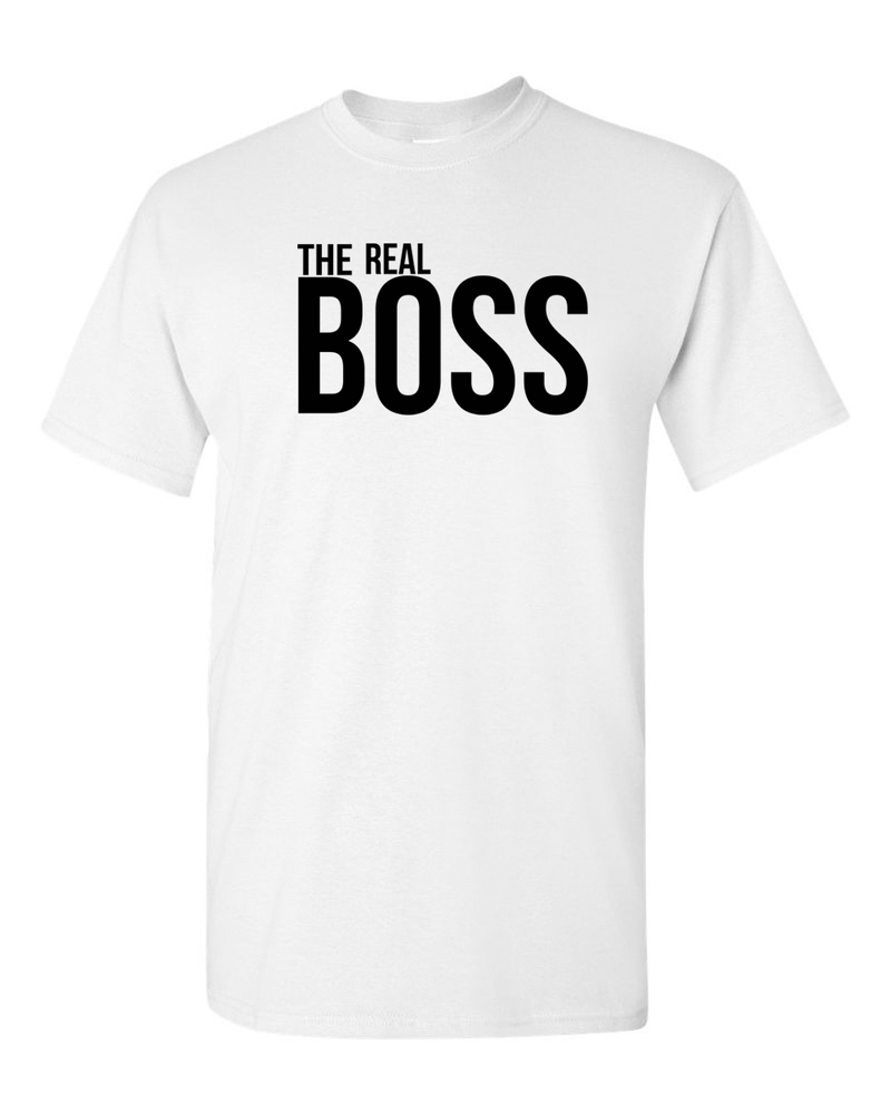 Couple Matching T-shirt, The Boss The Real Boss T-shirt, Valentine day tees. - Fivestartees