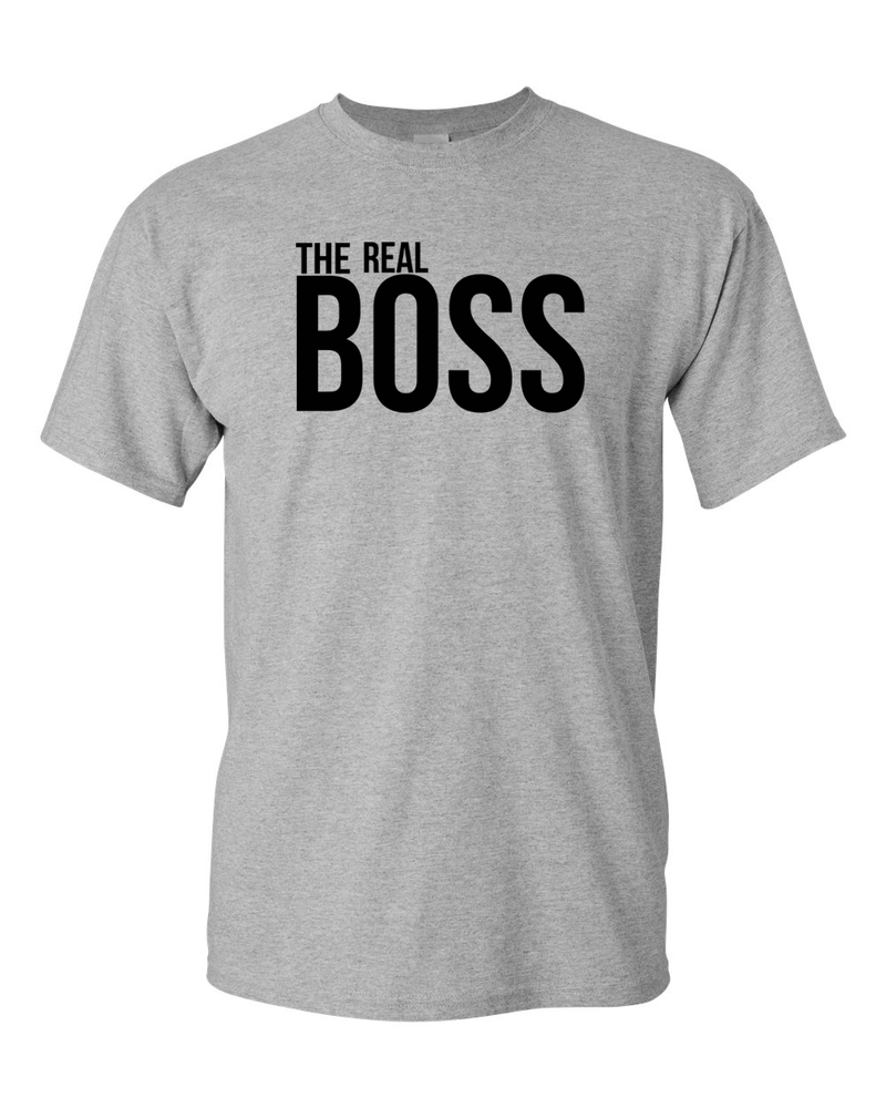 Couple Matching T-shirt, The Boss The Real Boss T-shirt, Valentine day tees. - Fivestartees