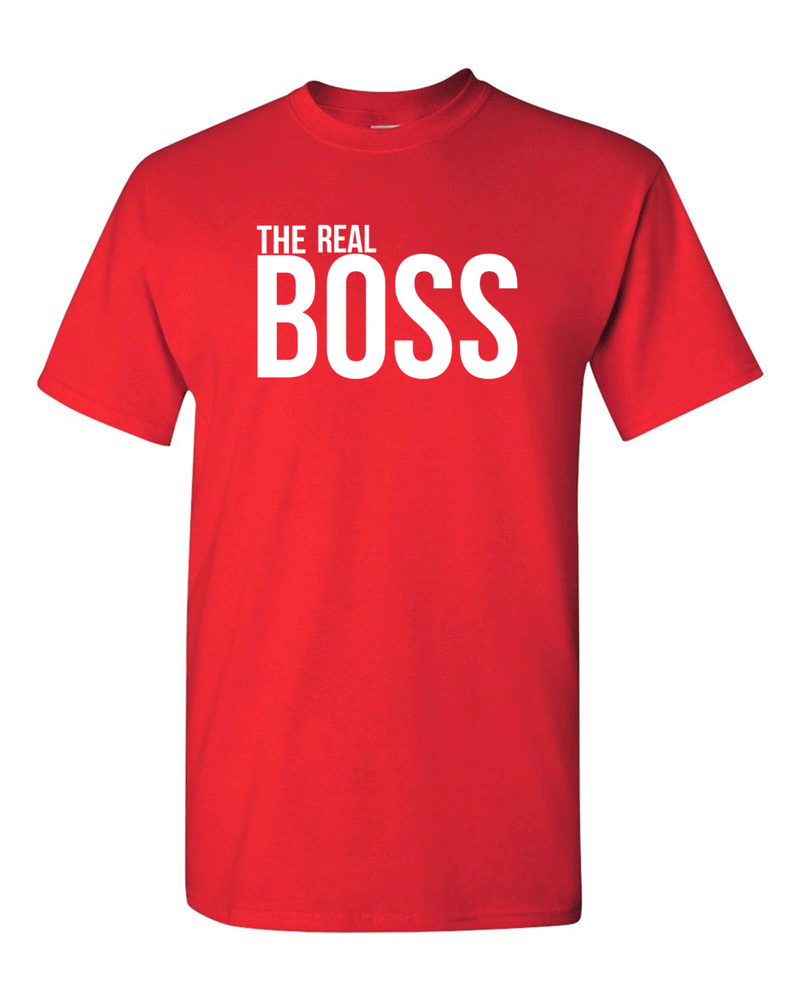 Couple Matching T-shirt, The Boss The Real Boss T-shirt, Valentine day tees. - Fivestartees