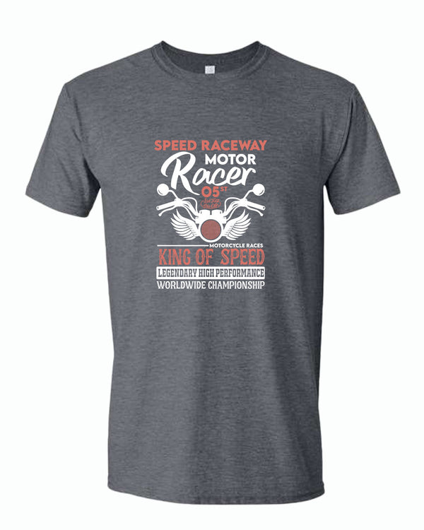 Speed raceway motor racer motorcycle t-shirt - Fivestartees