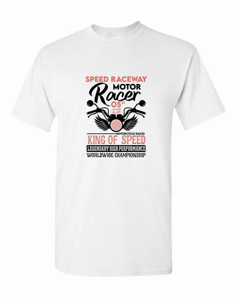 Speed raceway motor racer motorcycle t-shirt - Fivestartees
