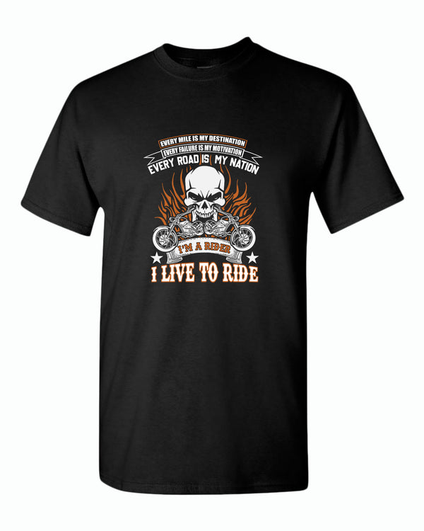 I live to ride, i'm a rider motorcycle t-shirt - Fivestartees