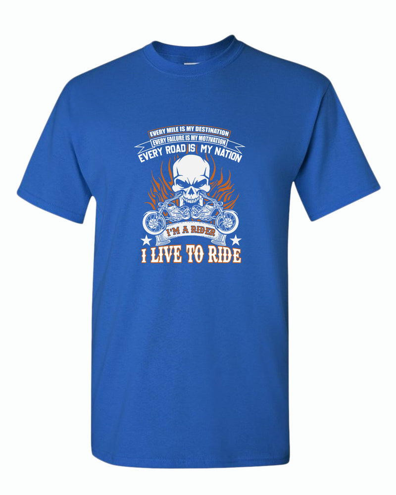 I live to ride, i'm a rider motorcycle t-shirt - Fivestartees