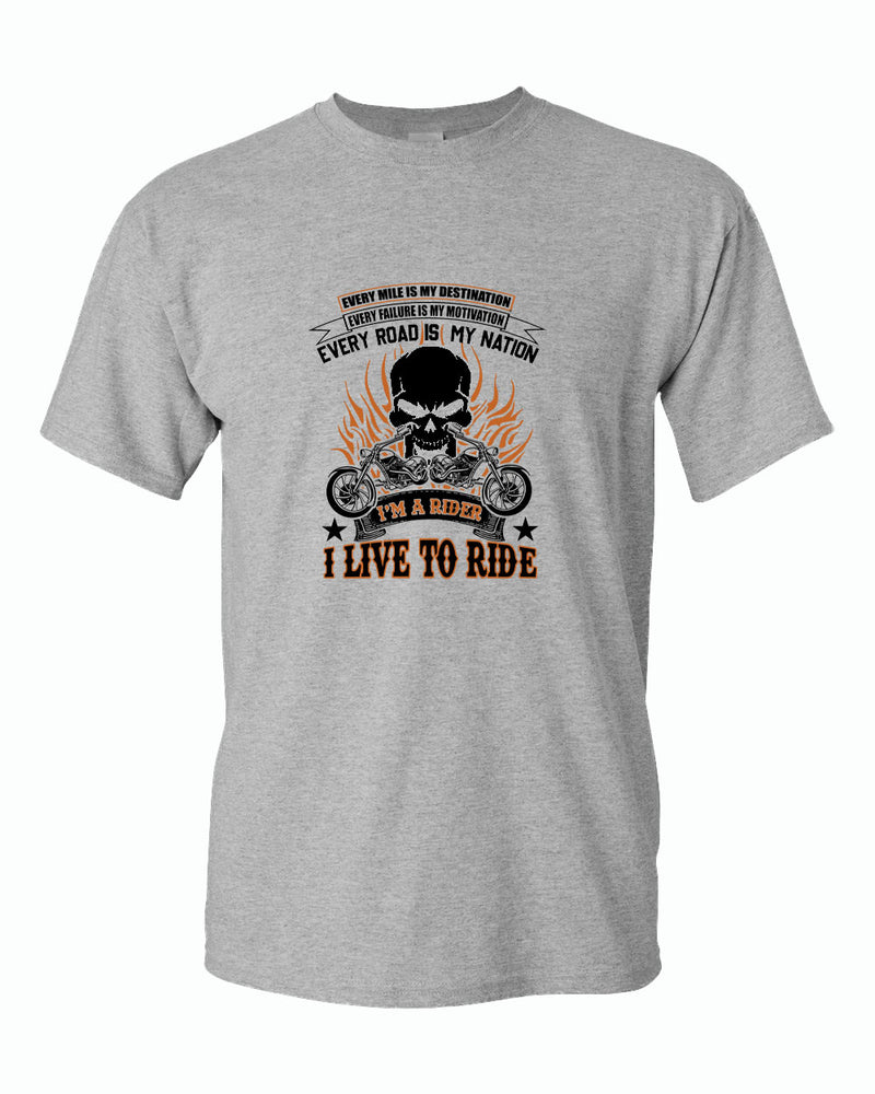 I live to ride, i'm a rider motorcycle t-shirt - Fivestartees