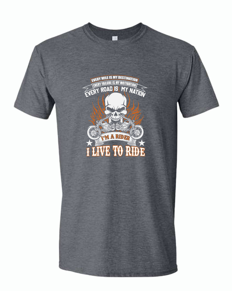 I live to ride, i'm a rider motorcycle t-shirt - Fivestartees