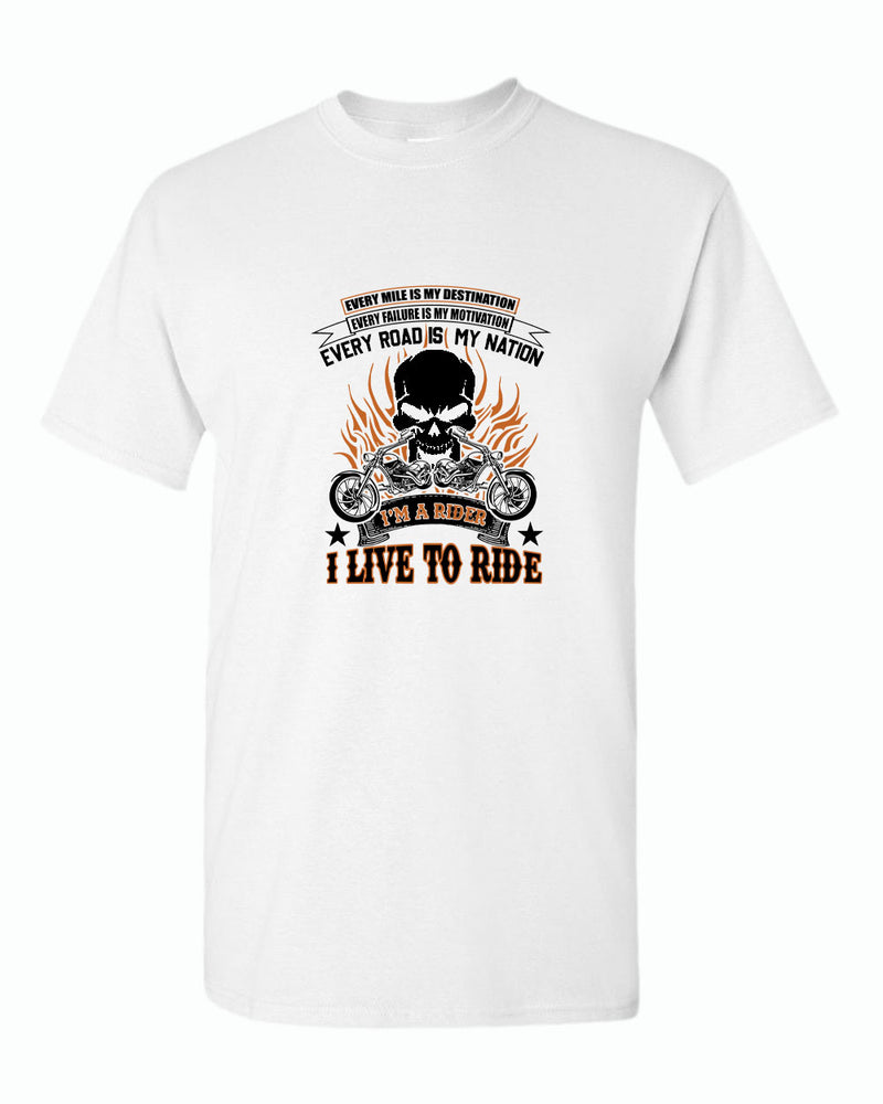 I live to ride, i'm a rider motorcycle t-shirt - Fivestartees