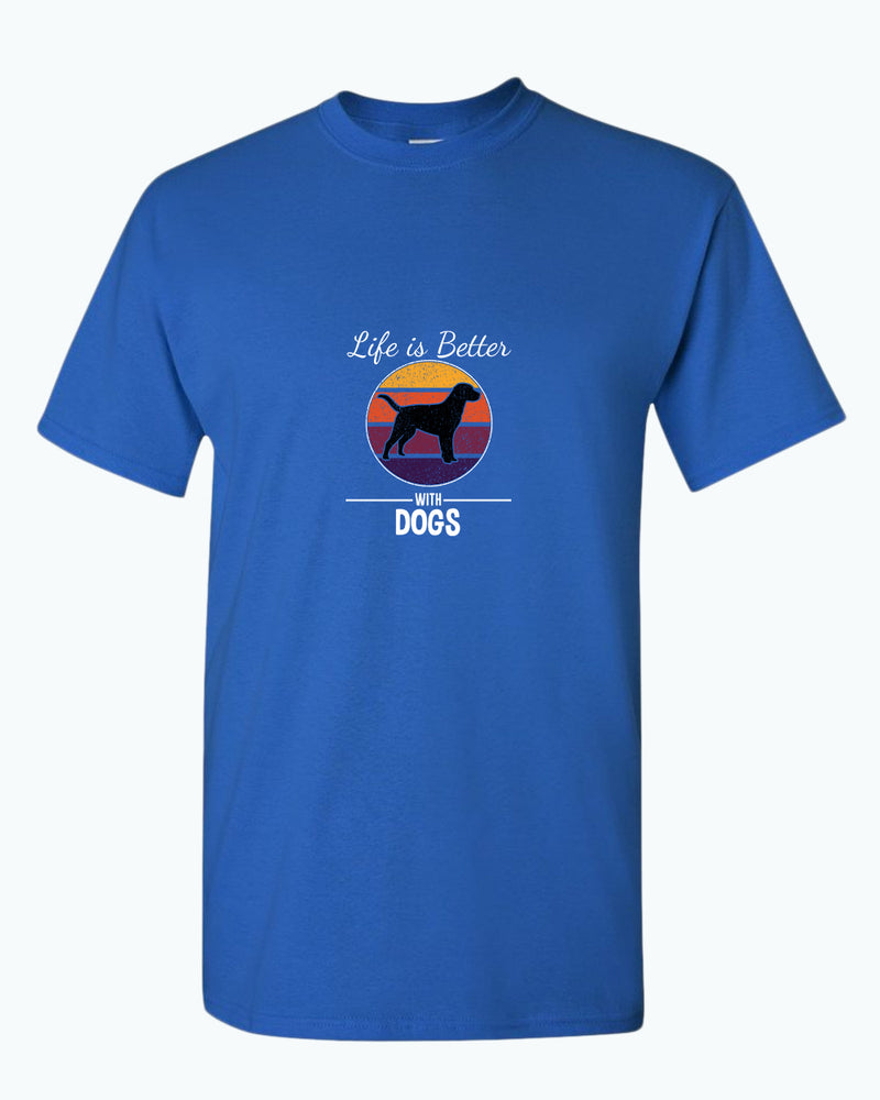 Life is better with dogs t-shirt, pet lover tees - Fivestartees