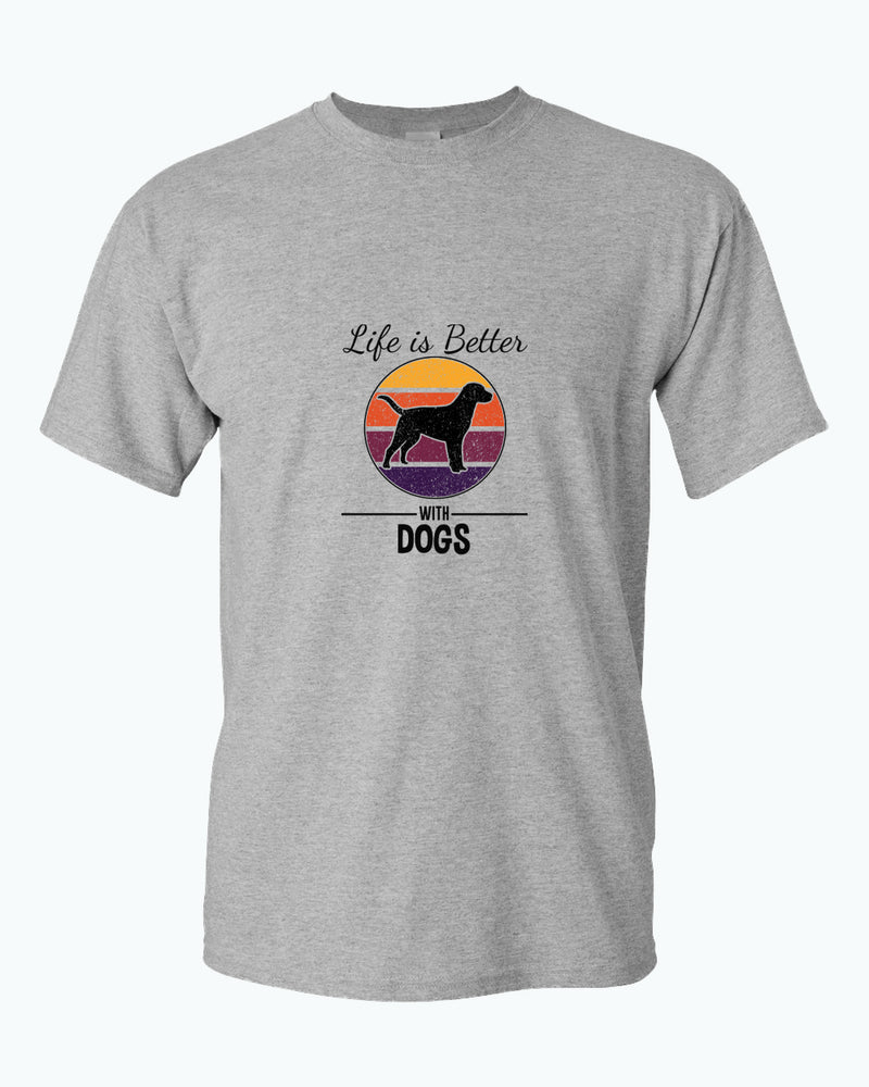 Life is better with dogs t-shirt, pet lover tees - Fivestartees