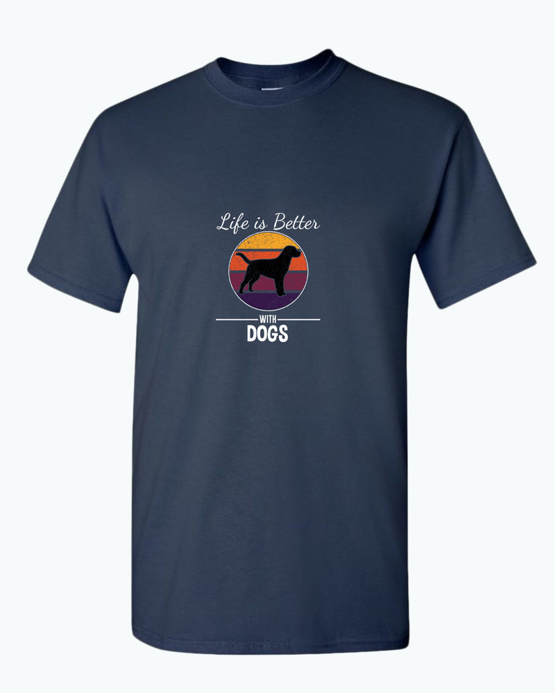 Life is better with dogs t-shirt, pet lover tees - Fivestartees