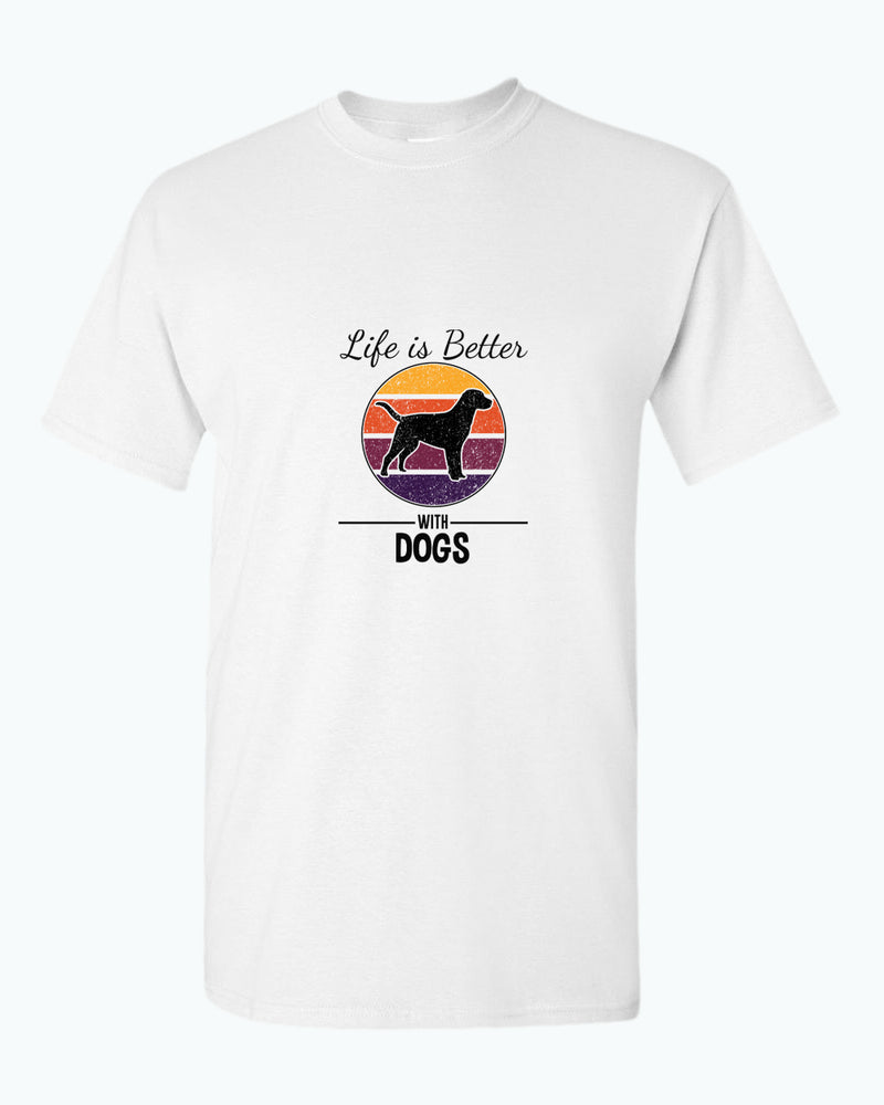 Life is better with dogs t-shirt, pet lover tees - Fivestartees