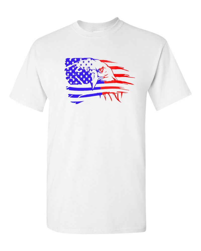 USA Distressed Flag Men T-Shirt Patriotic T-shirt American Tee - Fivestartees