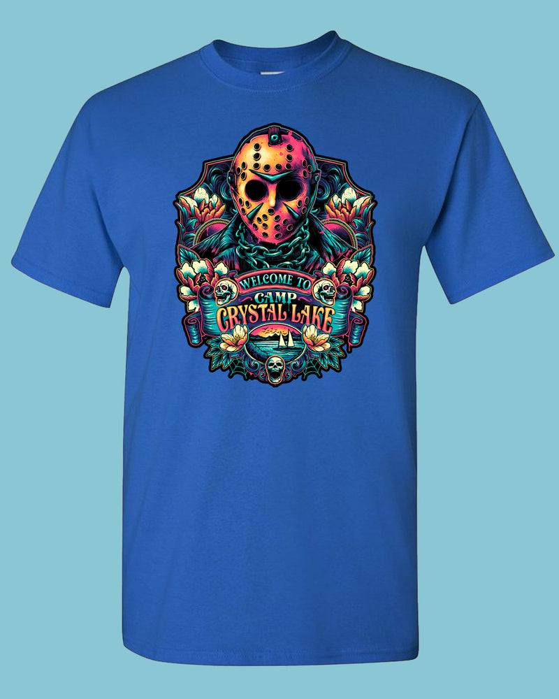 Crystal Lake Horror Movie T-shirt, Halloween Scary Movie Tee - Fivestartees