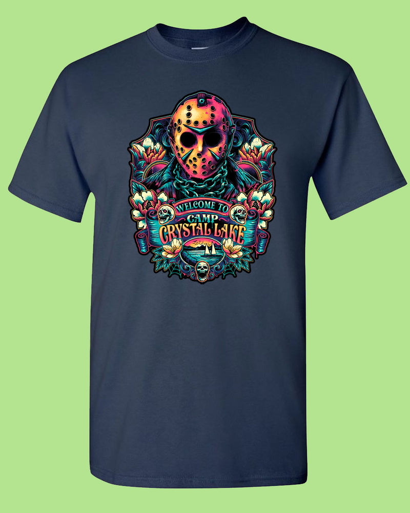 Crystal Lake Horror Movie T-shirt, Halloween Scary Movie Tee - Fivestartees
