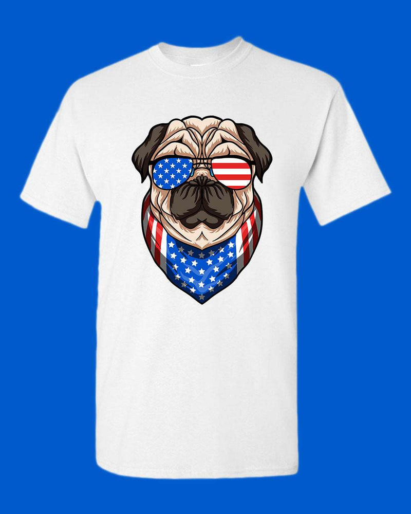 American T-shirt USA Flag with Dog T-shirt - Fivestartees
